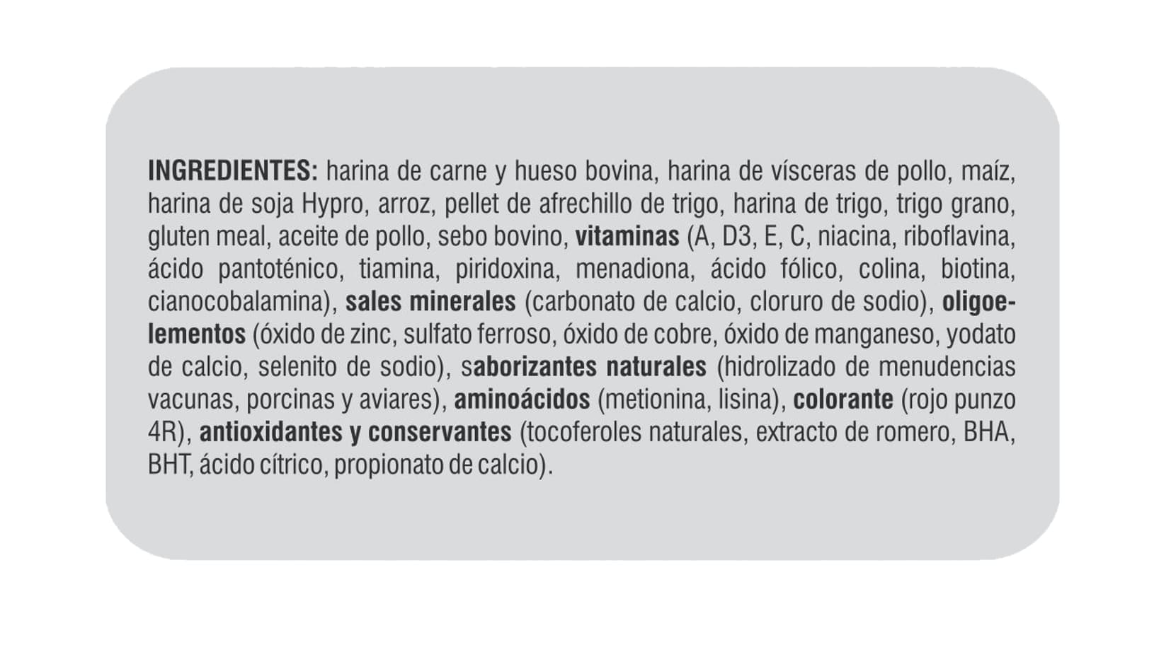 ingredientes duncan cachorros